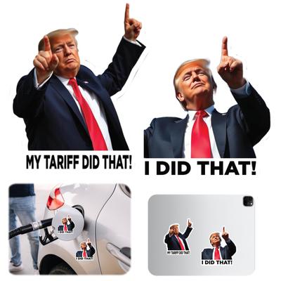 100 Stück Trump Ich habe das gemacht Aufkleber Lustiger Zapfsäulenaufkleber Wasserdichtes Material