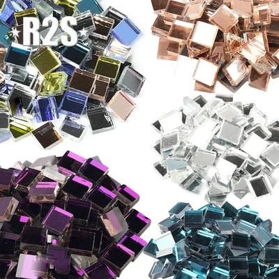 100g Glasspegel Mosaikplattor Bulk Diamantform DIY Hantverk Handgjord Accessoar Hem Vägg Konstverk Dekorationsmaterial arte