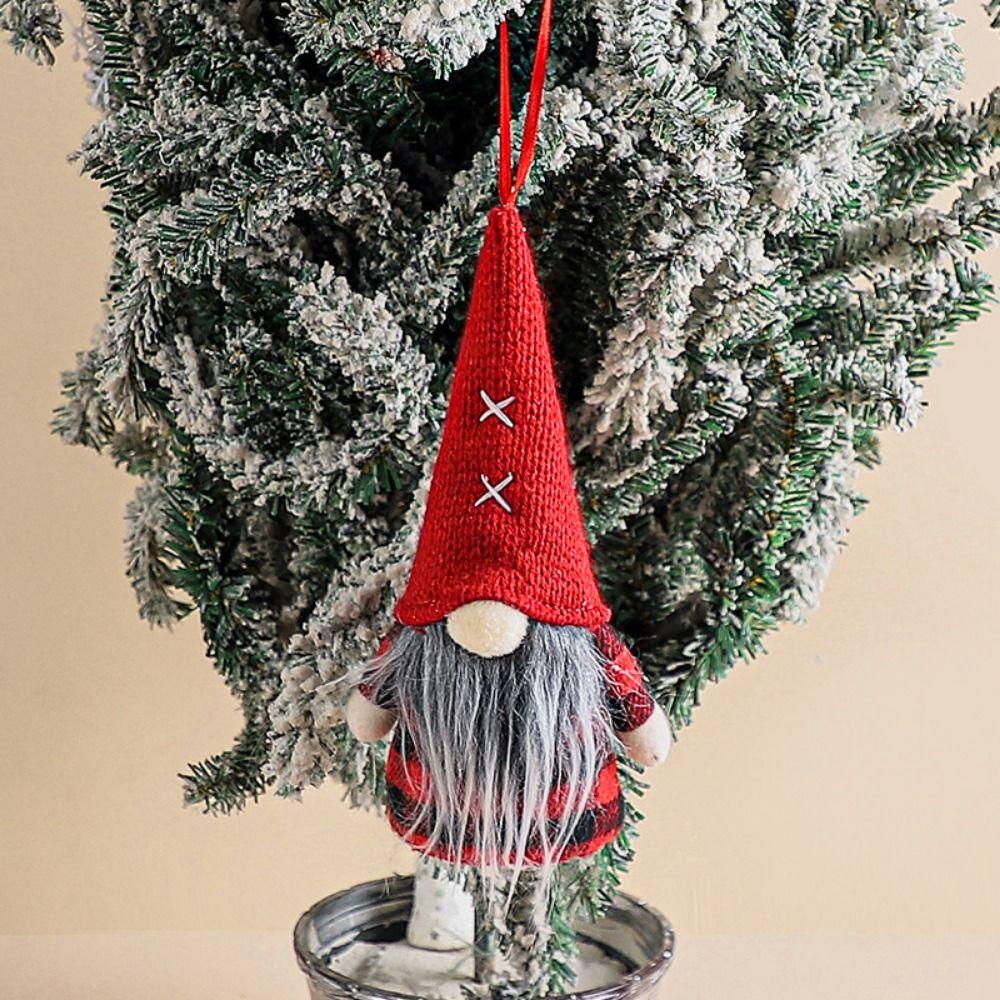 2 Pcs DIY Plush Gnomes Small Gnomes Figurine Nordic Christmas Faceless Rudolph  Xmas Decor