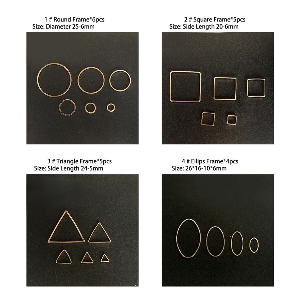 Epoxy Hollow Frame Different shapes geometric bezel frames 17 Pcs DLY ...