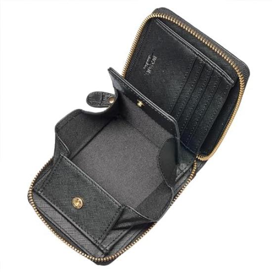 CHRISTIAN BELETT Montalcino Bifold Made with Italian Tuscan Cowhide Crocodile Round Design Men's Wallet, Leather, Embossed, (Nero Black)