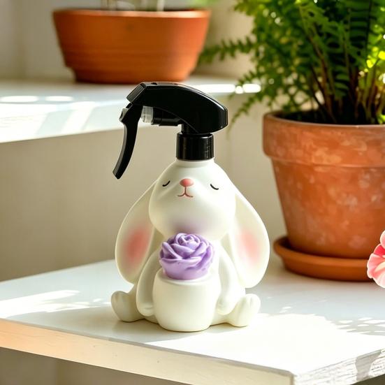 Cute Rabbit Spray Bottle, Fine Mist Water Sprayer, 280ml Plant Mister Gardening Mister Bottle for Flower Watering Home Cleaning