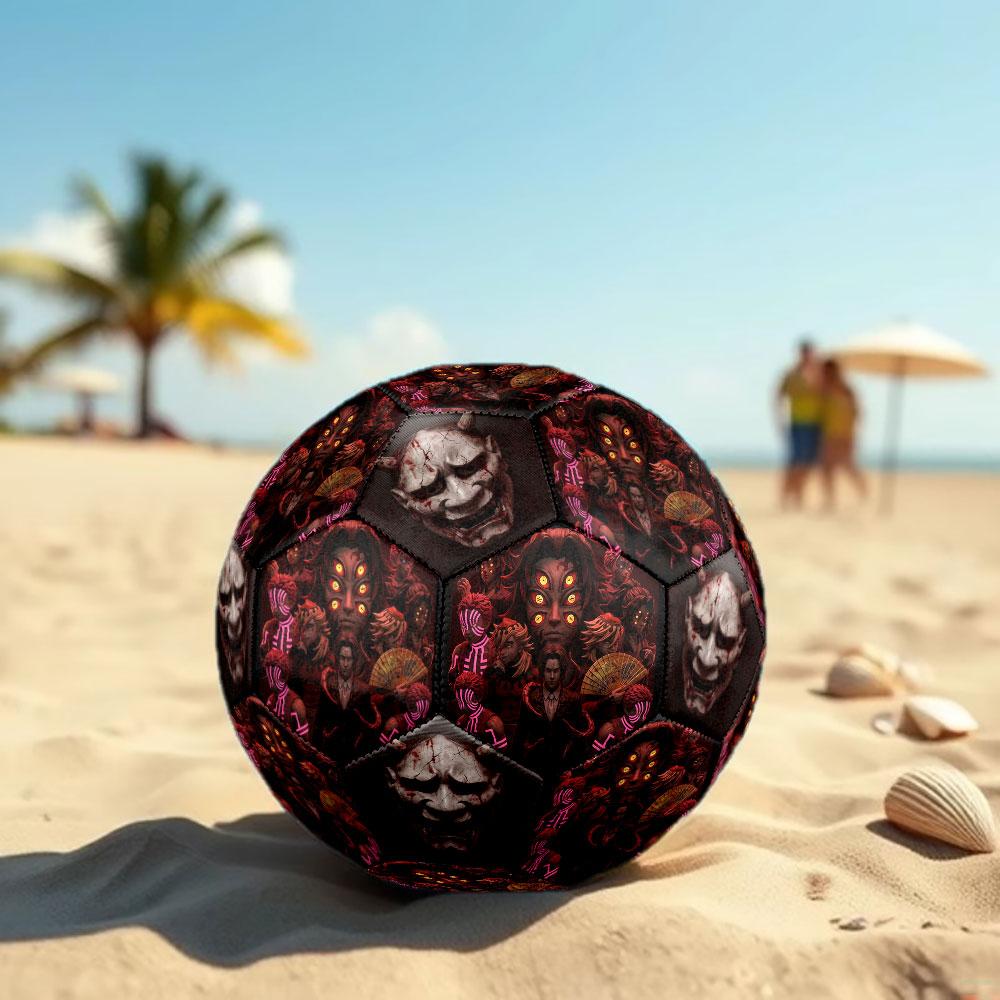 1pc Demon Slayer Kimetsu No Yaiba Soccer Ball Size 5 Indoor Soccer Ball Fashion Colorful Backyard Game - Great For Sports Fans Gift HE38