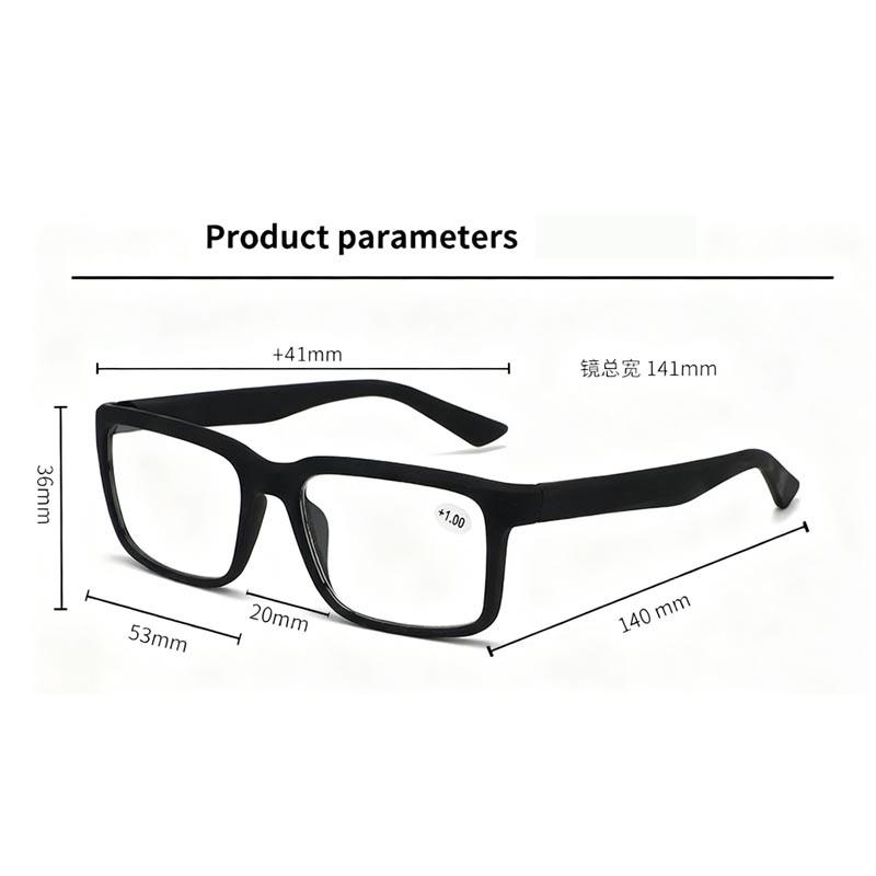 Retro Square Full Frame Presbyopia Glasses Versatile Protect Eyes Blue Light Blocking Eyeglasses Comfortable Design +1.0 To +4.0
