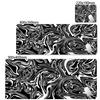 Large Black Strata Liquid Mouse Pad Computer Laptop Anime Keyboard Carpet XXL Large Nonslip Mousepad Gamers Decoration Desk