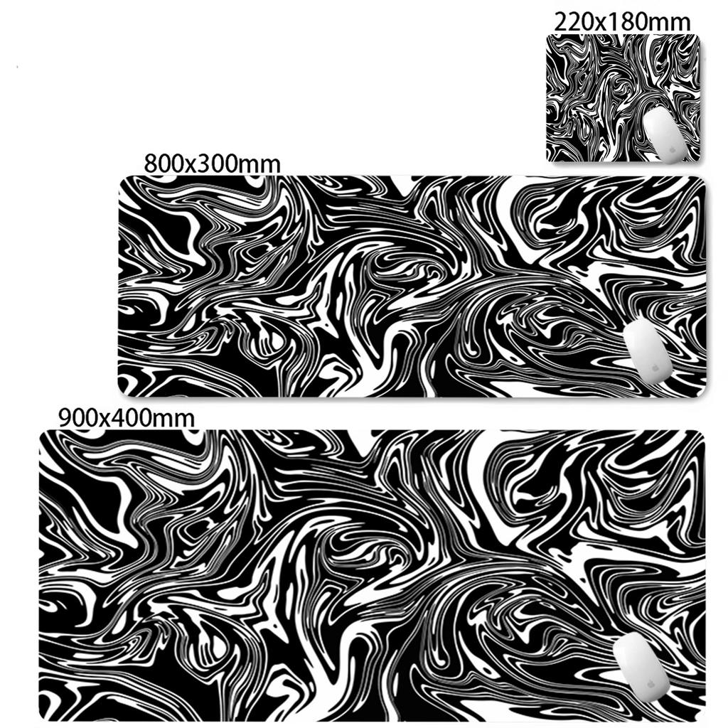 Large Black Strata Liquid Mouse Pad Computer Laptop Anime Keyboard Carpet XXL Large Nonslip Mousepad Gamers Decoration Desk
