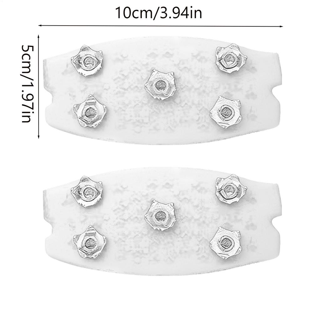 2 шт. Ледоступы 5 Шипов Ледоступы Шипы Противоскользящие Легкие Туристические Кошки Ледовые Ботинки Захваты Сцепление Альпинистские Шипы белый