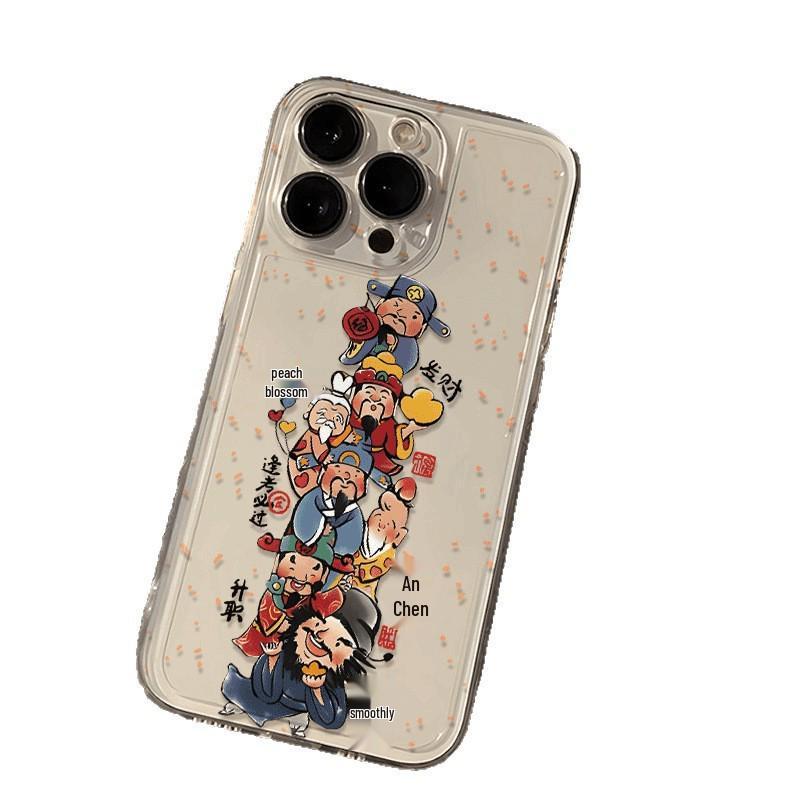 

Apple 15 PROMAX High-End Stackable God of Wealth iPhone 16 Drop-Proof Protective Case iPhone 12 Pro