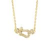 F High Version V Gold Full Diamond Small Necklace Women's Plated 18K Diamond Collarbone Chain Light Luxury