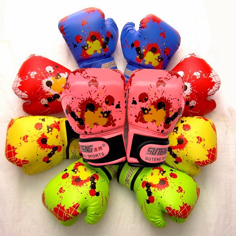 Sagitar Map Kids  One-Piece Boxing Gloves with Molded Sponge Liner for Training and Sanda