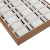 30 Grid Watch Jewelry Tray Organizer Wooden Box Organizer Display with Removable Pillow for Men & Women Storage and Display