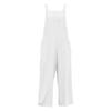 Tooxika New Style Casual Loose Sleeveless Jumpsuit For Women Solid Color Cotton And Linen Suspenders Wide Leg Pants