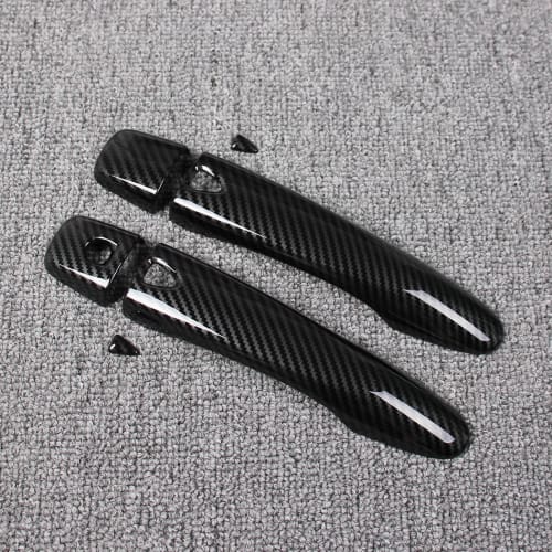 RUIQ Nissan KICKS P15 Exterior Exterior Door Handle Cover Knob Full Cover Type Nissan KICKS Exclusive Design (Smart Key Input Button Hole, Carbon Fibe