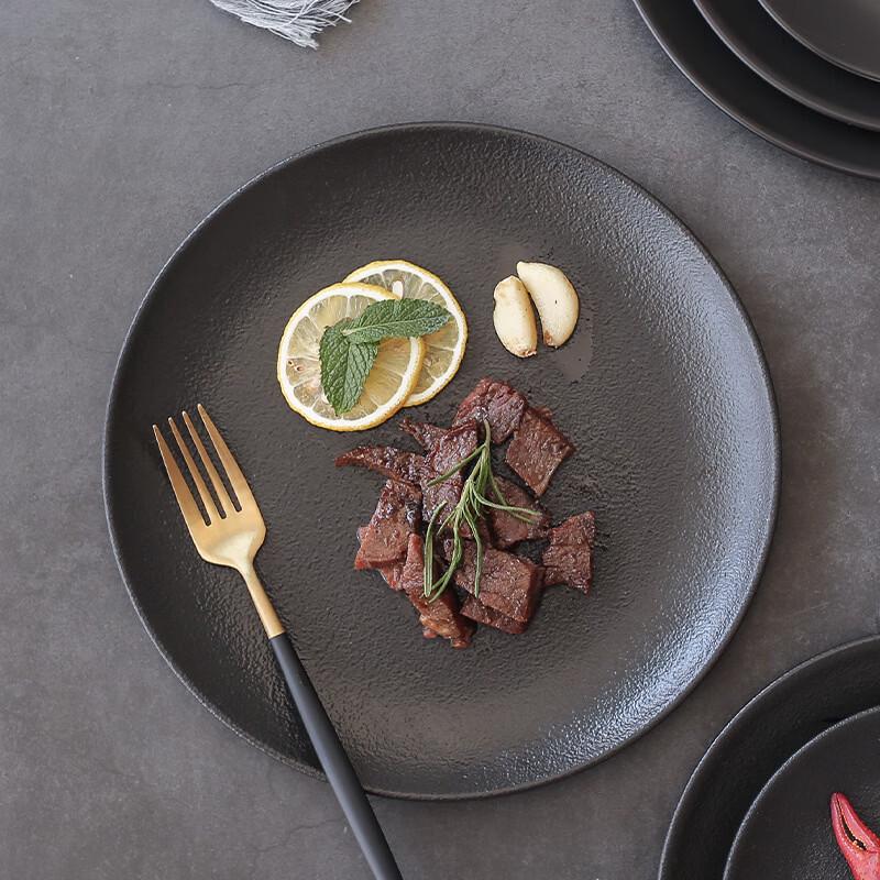Di Rui En Nordic Black Ceramic Dinner Plates