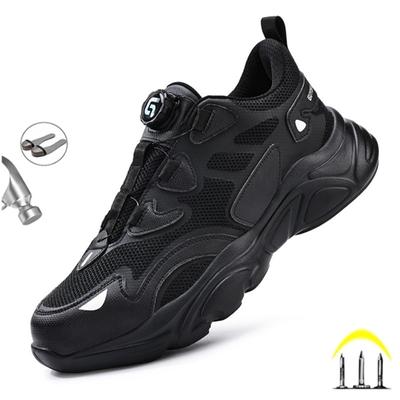 Neueste Arbeitsschuhe mit Drehschnalle, Turnschuhe, pannensichere Sicherheitsschuhe, Herrenschuhe, unzerstörbare Stiefel