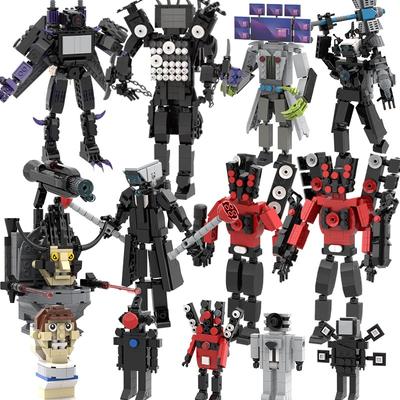 Originálna hra Skibidi WC TV Slúchadlo Reproduktor Simulátor Stavebné bloky Vzdelávacie puzzle Zábavná hračka pre fanúšikov hier The Audio Man and Camera Man