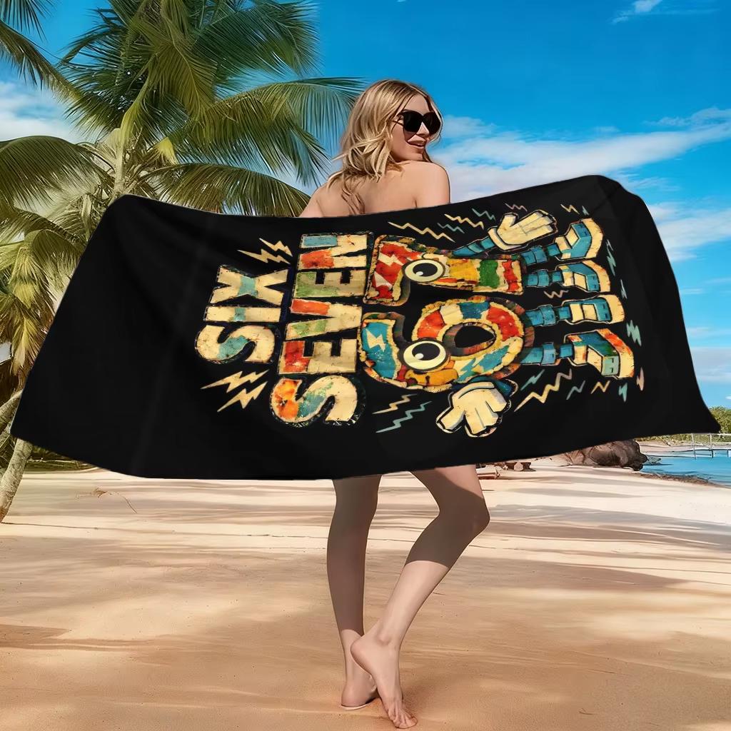 1Pc Quick Dry Beach Towel Size 67, Suitable For Pool, Camping, Vacation And Yoga, Perfect Gift For Family, Friends And Kids