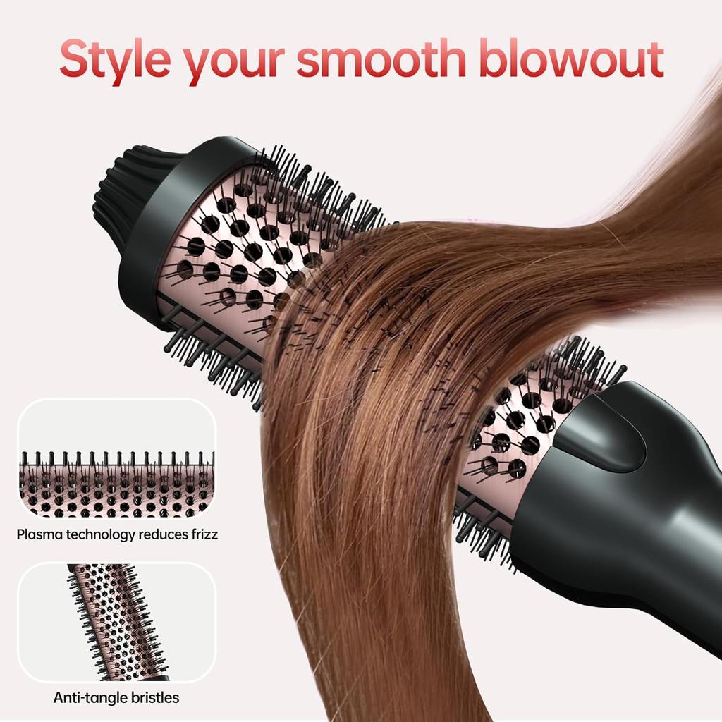 Inch Thermal Brush, Heated Round Brush for Blowout Look with Negative Ions & Ceramic, Fast Heating Curling Iron
