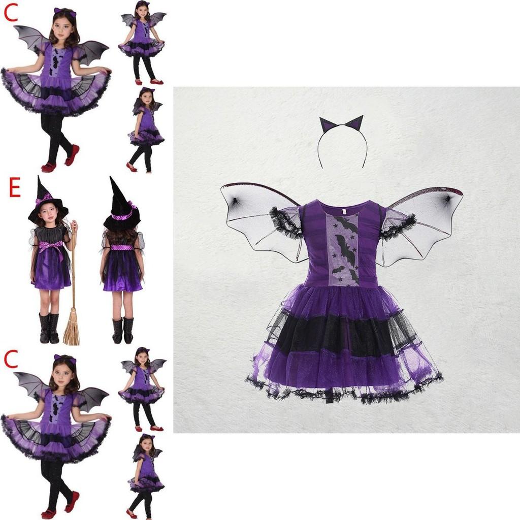 Elegant European Style Girls Halloween Witch Costume With Soft Lace Fabric