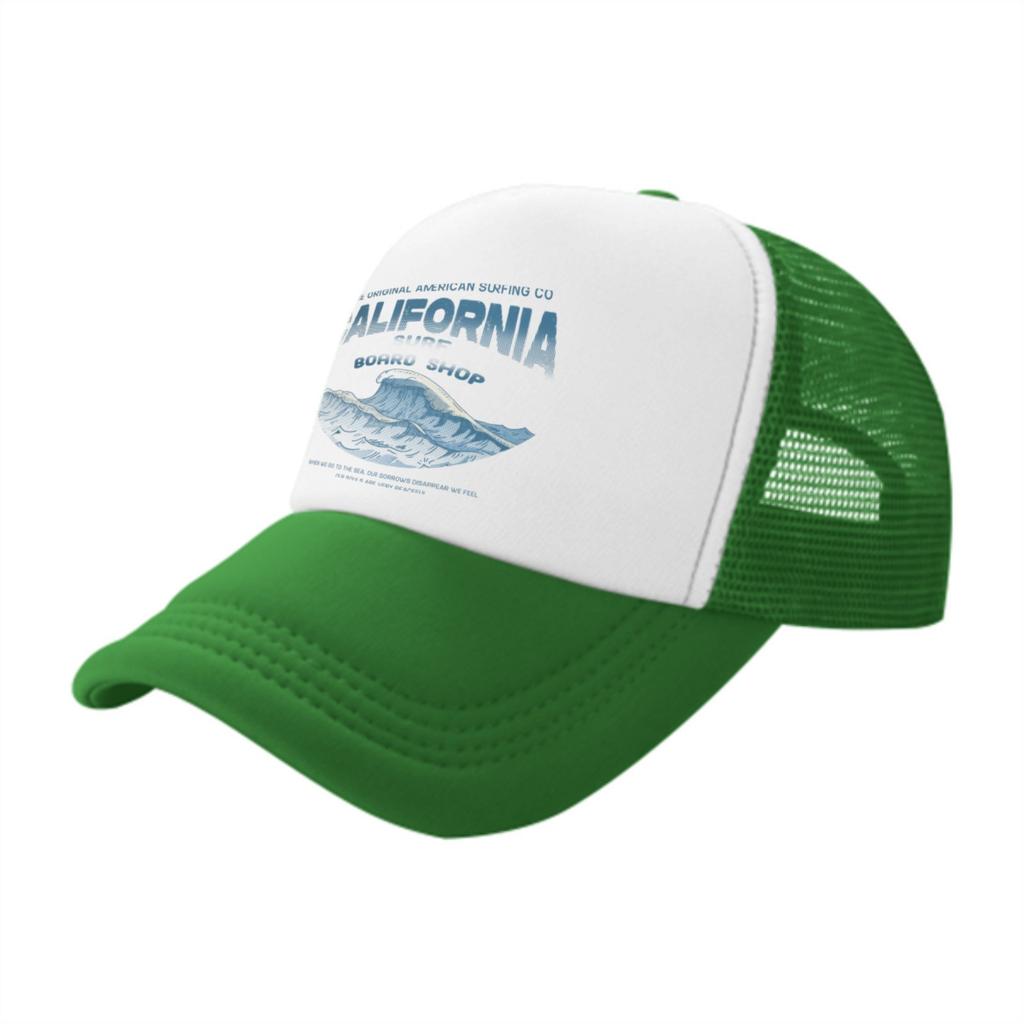 California Surf Shop Trucker Hat Breathable Mesh Baseball Cap Adjustable Outdoor Style