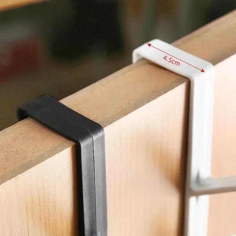 1 Pcs Bedroom Door Hooks Clothes Hanging Rack Over The Door Plastic Home Storage Organization Hooks Purse Holder For Bags