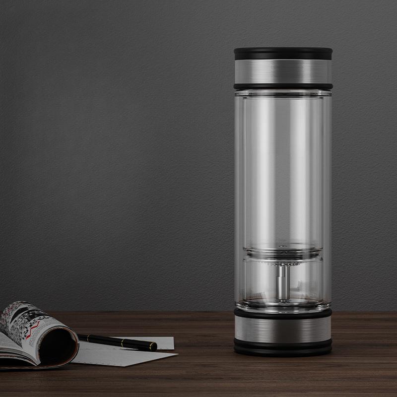 Tea-separated Soaking Teacups Double-layer Glass Cups Filter Tea High-end Portable Cups for Men and Women.