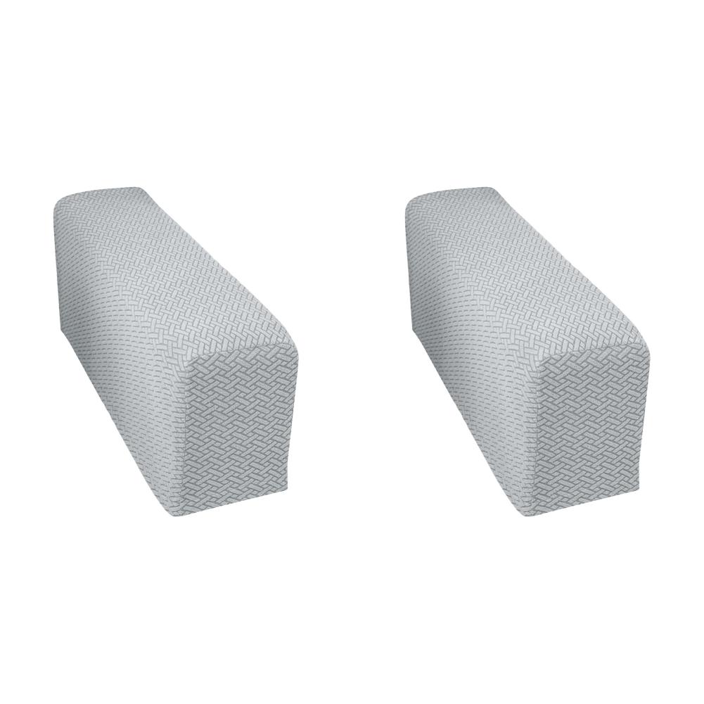 2Pcs 90x25x20cm Checkered Stretchy Stretch Fit Couch Arm Protector Washable Armrest Chair Covers Anti Slip Furniture Protector