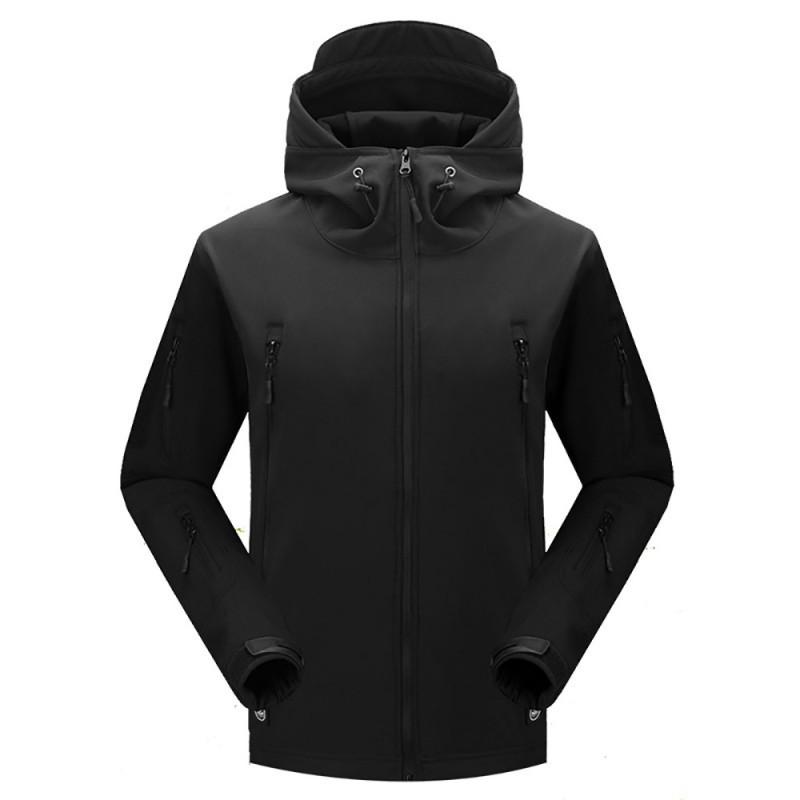 

Shark Skin Soft Shell Assault Suit Fleece Thickened Windproof Warm Hooded Coat Outdoor Camouflage Jacket M