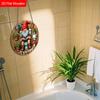 Lodge Style Russian Wooden Bathroom Sign with Gnome Pattern - Rustic Decorative Plaque with Toilet Themed - Ideal Hanging Ornament for Toilet Decor