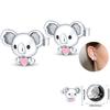 Ladies Sweet 925 Silver Ocean Star Flower Butterfly Design Trendy Earrings Birthday Commemoration Day Fine Sweetheart Jewelry