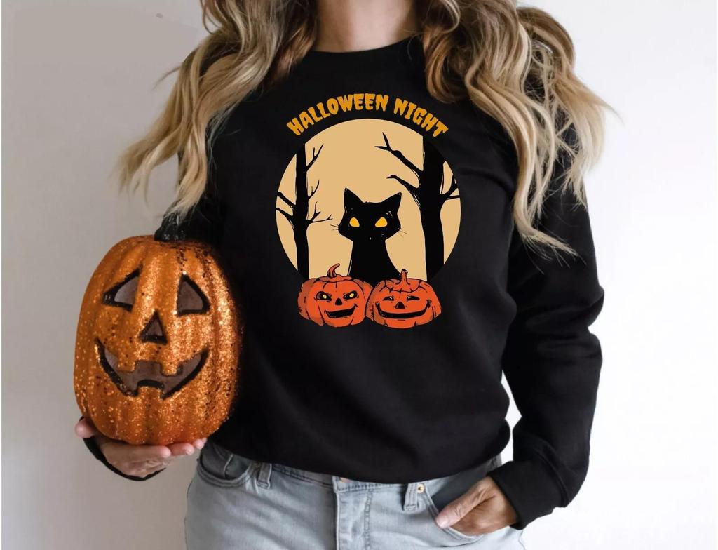 Men's Halloween Pumpkin Witch Sweatshirt Pullover Hoodie