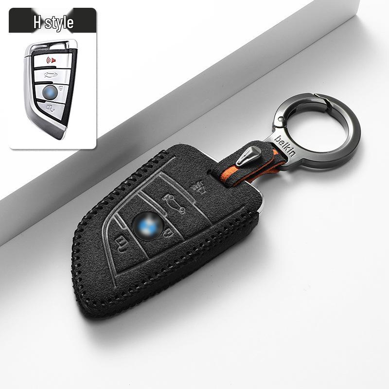 

Suede Shell for BMW Key Case: Compatible with 3, 4, 6 Series, GT Package, i3, X1, X2, X3, X4, iX3 - Men s Car Accessory