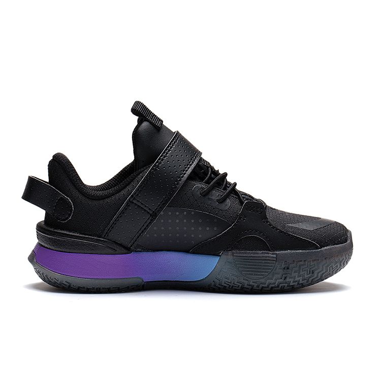 Li Ning Kids Sports Lifestyle Letter Shock Absorption Rebound Casual Shoes Kids Casual Shoes Black YKNT036-1