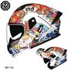 ORZ-103-Motorcycle Helmet with Exposed Face, Men's and Women's Semi Full Helmets, All Season Motorcycle Large Tail Wing