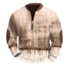 Sudadera con estampado retro e informal con degradado para hombre