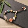 Color beaded ceramic bracelet niche high-end bracelet women's retro literary accessories