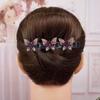 4Pcs Rhinestone Butterfly Hair Clip Head Back Braiding Hair Clamp Double Layers Hairpins Women