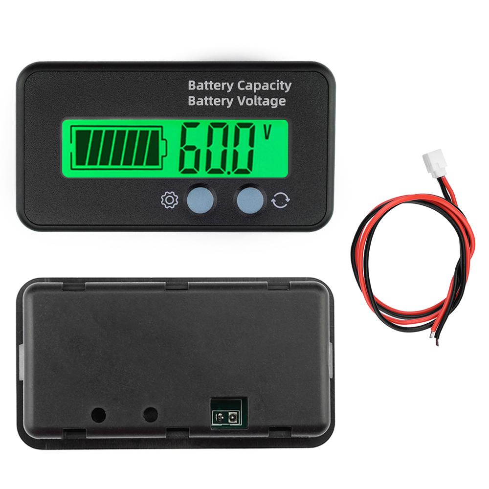

DC 6-100V LCD Digital Power Indicator Voltmeter Battery Capacity Tester Universal for Electric Vehicles, Motorcycles and Cars зелений