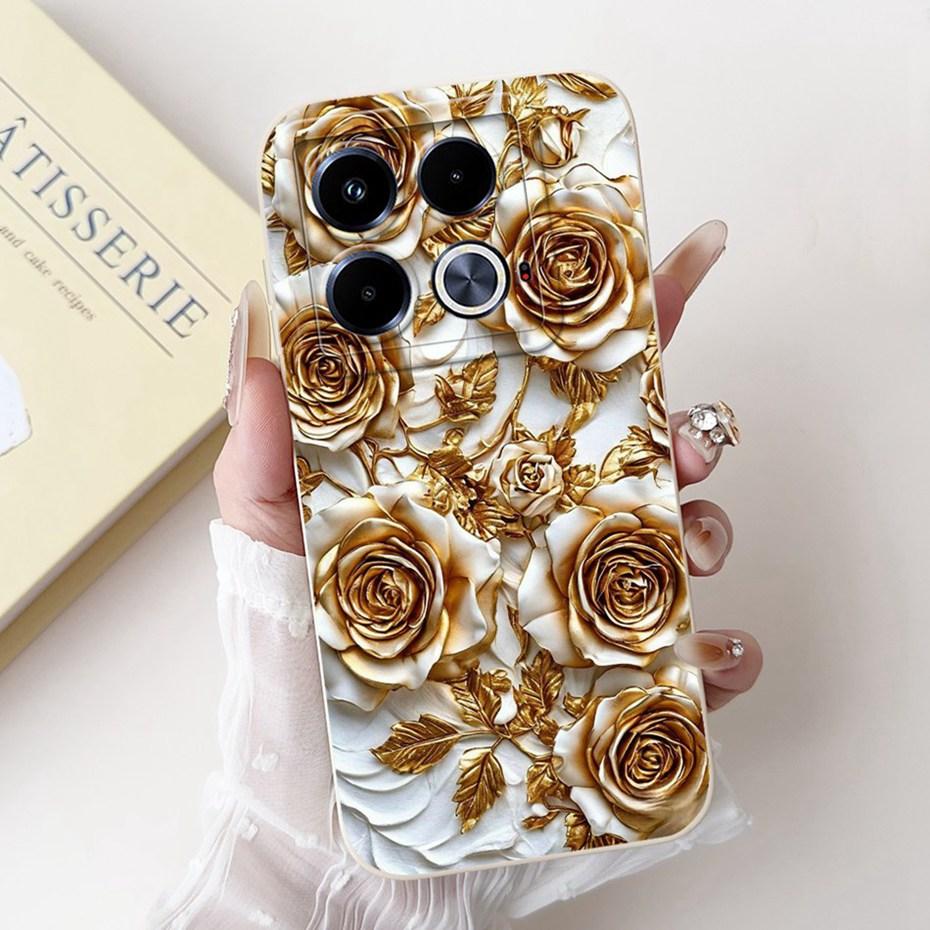 Beautiful Floral Phone Case For Infinix Note 40 4G / Note40 Pro / Note 40 Pro+ (40 Pro Plus) Soft Silicone Cover Bumpers