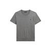 Polo Solid Color Logo Embroidered Crew Neck Knit T-Shirt Women Tops Gray WMPOSWENC020597-020