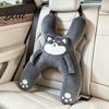 Coussin de siège doux en peluche Oreiller de voiture en forme de H pour enfants Oreillers de cou mignons Oreiller pour dormir assis et soutien du dos Oreiller de repos pour voyages Salon sur canapé Arrière