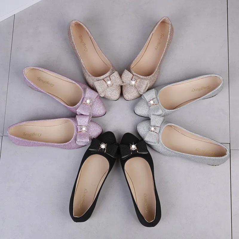 Women Flats Bowknot Single Shoes Female 2025 Spring Autumn Loafers New Fashion Sweet Flat Soft Casual Shoes Zapatos De Mujer