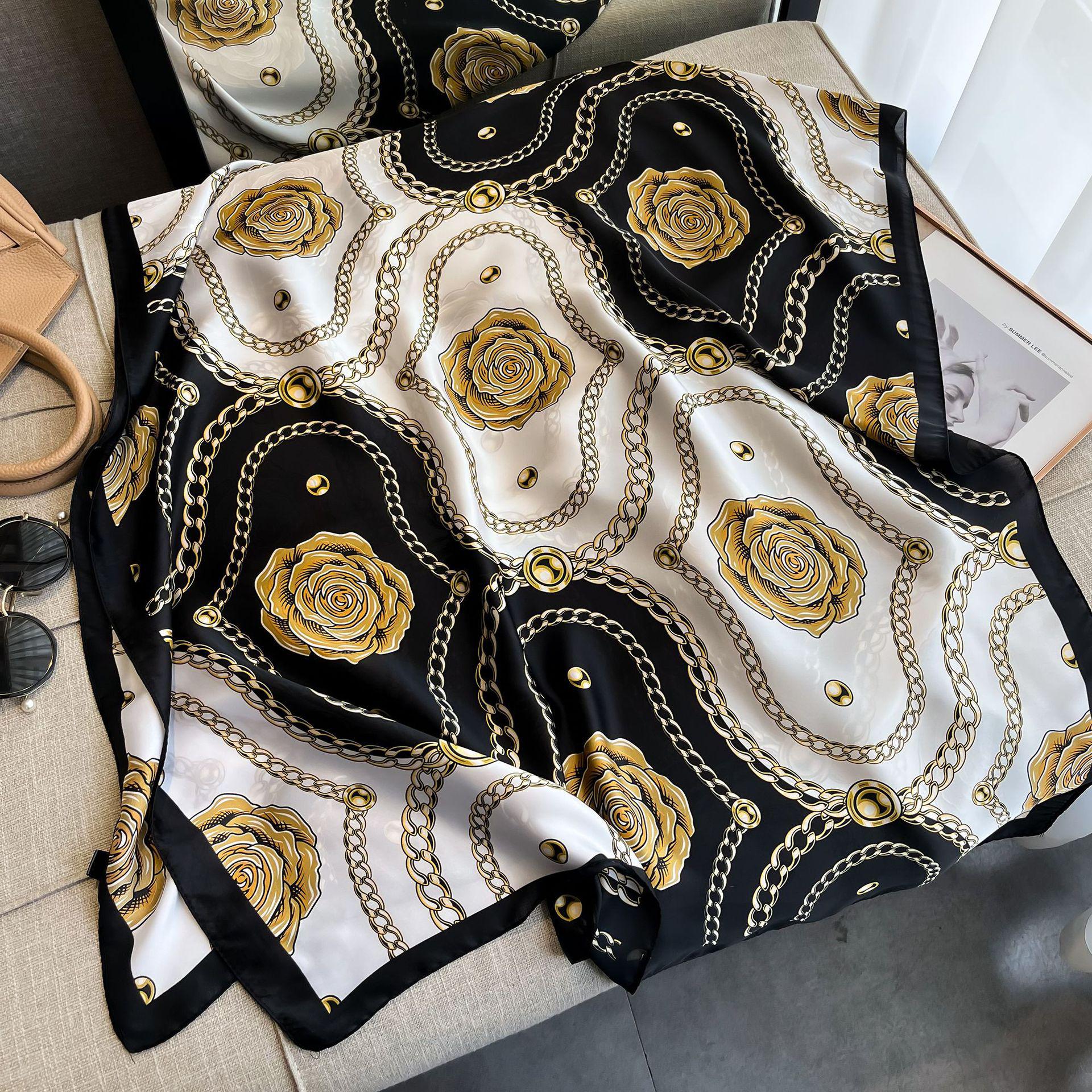 

Женская легкая шелковая шаль Li Brocade - универсальный шарф на весну/лето 180*90CM