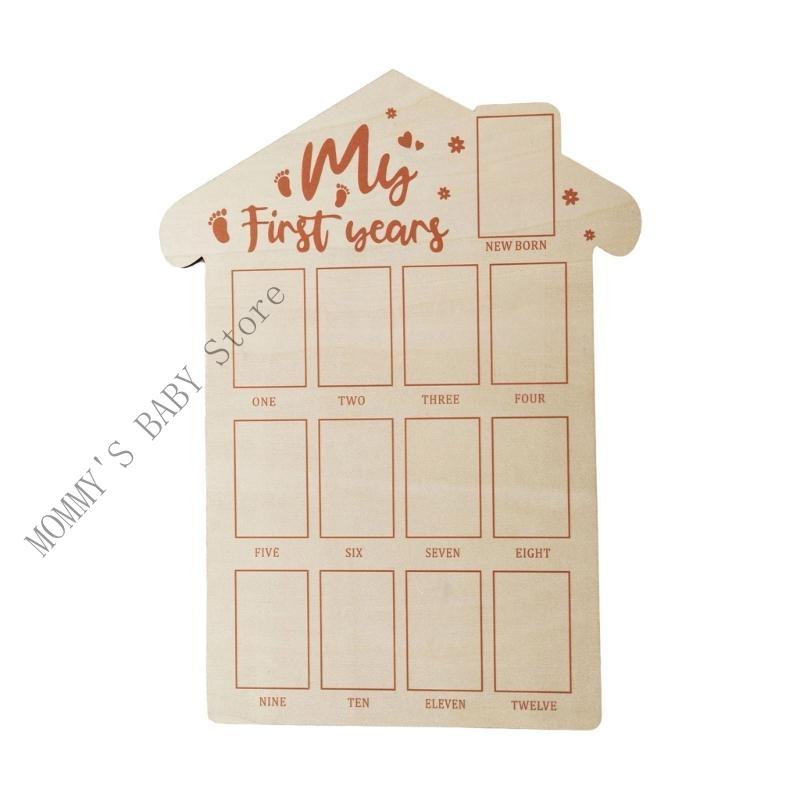 H3CD First Year Picture Frame Picture Frame Board for Newborn Birthday Decorations