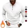 Hoodie Men's Autumn and Winter Cashmere Solid Color Long Sleeve POLO Stand Collar Solid Color Men's Coat