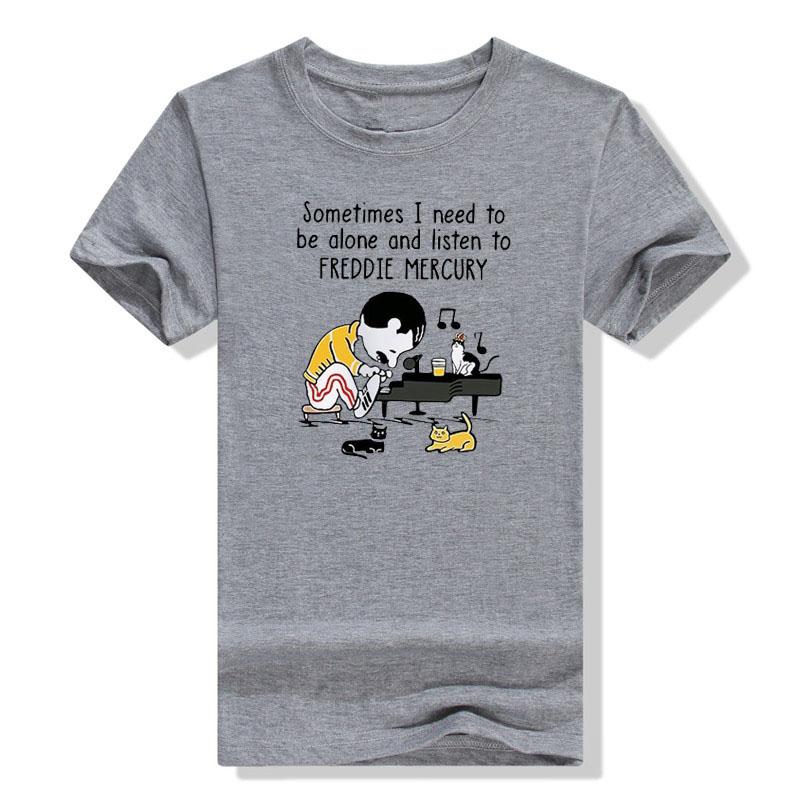 Divertente A volte ho bisogno di stare solo e ascoltare Freddie Mercury Magliette alla moda da donna e da uomo Prodotti personalizzati