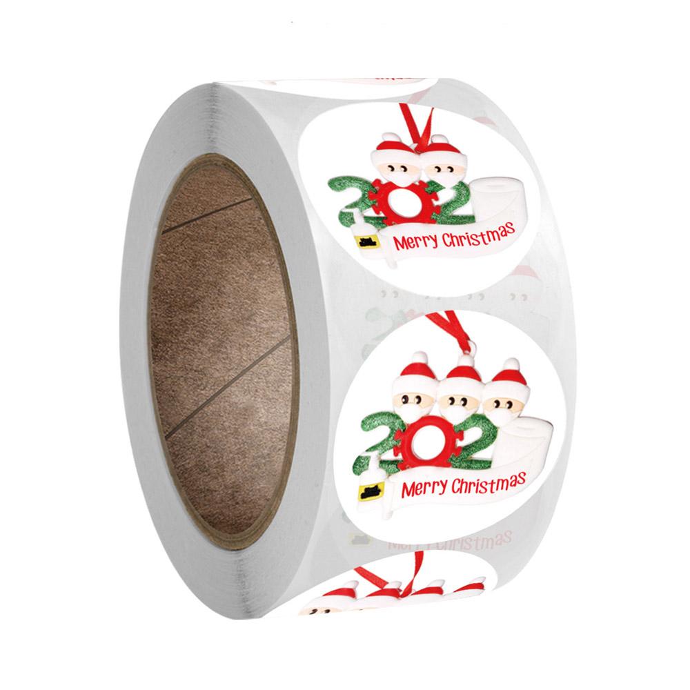50-500pcs Merry Christmas Stickers Christmas Tree Elk Candy Bag Sealing Sticker Christmas Gifts Box Labels Decorations New Year