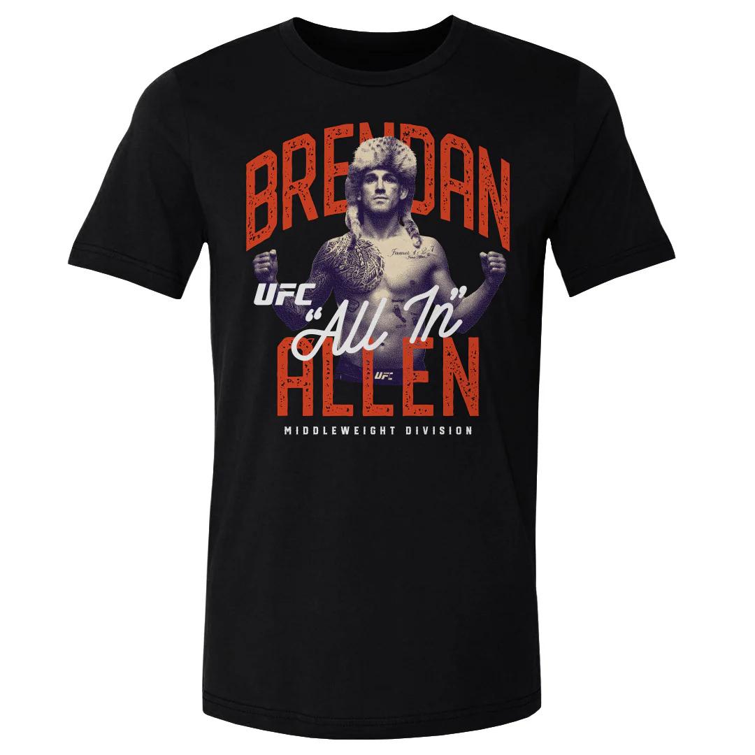 

2026 Summer UFC Brendan Allen Fighting Graphic Tshirt Women Sports Cotton Short Sleeve Loose Leisure Fitness Shirt Unisex 4XL