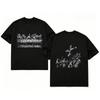 MeJend Jesus Grafik Schweres Cropped Oversized Baumwoll-T-Shirt