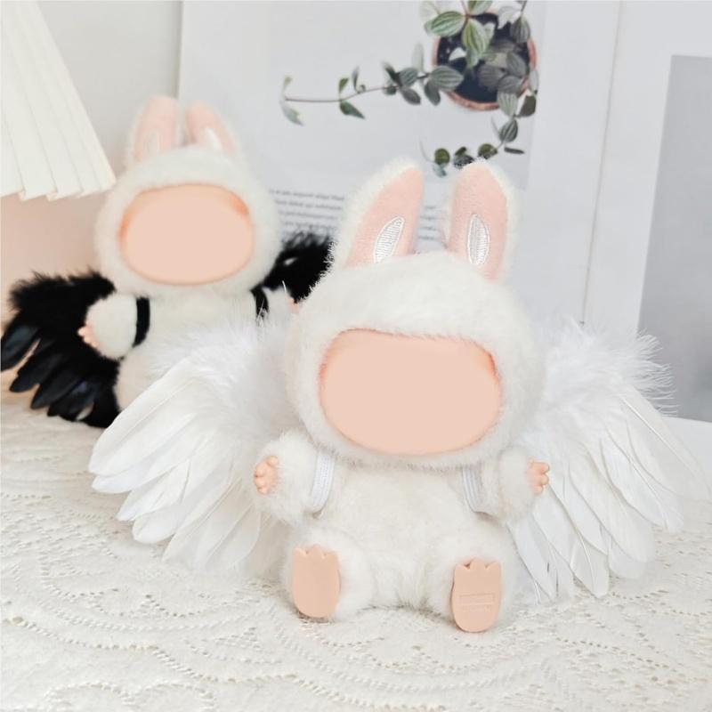 15-17cm For Labubu Baby Clothes Angel Wings Bubble Mart Role Playing Fashion Accessories  Car Pendant (No Dolls)